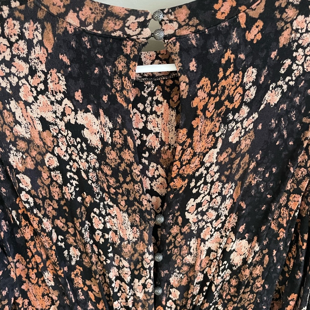 Free People Heartbeats Floral Print Soft Jersey Mini Dress - Size Medium - Picture 14 of 16